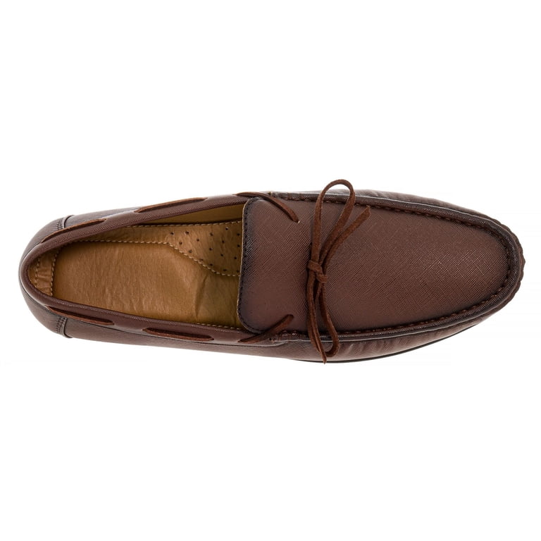 Franco Vanucci Brown Slip-On Loafers Mens Designer Franco Vanucci Brown Leather Monk Strap Dress  main image 2