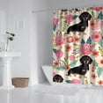 thumbnail image 2 of Dachshund and Flower Shower Curtain 84"x72" ,Bathroom Decorative Shower Curtains Set with 12 Hooks,Modern Waterproof Washable Shower Curtain, 2 of 6