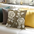 thumbnail image 3 of SHANXI Throw Pillow Covers Flowers Rose Nordic Retro Print Cushion Cover Soft Pillow Cases for Home Sofa Bed Chair Car Office Decorative 12x12in, 3 of 5