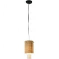 thumbnail image 2 of Meyda 143132 6.5 in. Cilindro Burlap 2 Tier Mini Pendant, Black & 50 Beige Burlap, 2 of 5
