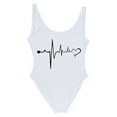thumbnail image 5 of MDUKONU Women's One Piece Bathing Suit Boy Short One Piece White L, 5 of 5