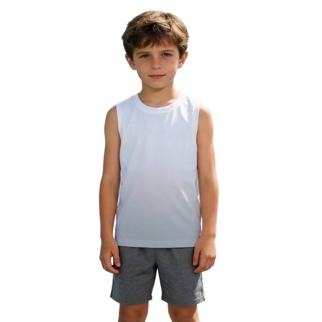 AWZXDE Casual Tops Solid Summer Loose Comfortable Tank Top Vest for Kids