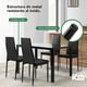 thumbnail image 5 of Juego de Comedor Moderno Mesa Con 6 Sillas Estructura Metalica Vidrio Templado Kingshouse negro, 5 of 7