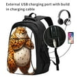 thumbnail image 2 of Disketp Cartoon Cheetah With Attitude Print Travel Laptop Backpack, Laptops Backpack with USB Charging Port, Water Resistant Computer Bag Gift for Men & Women, 2 of 7