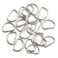 thumbnail image 1 of 100pcs Metal D Rings Webbing Buckles Straps Soldered - White, 12x8x1.8m, 1 of 8