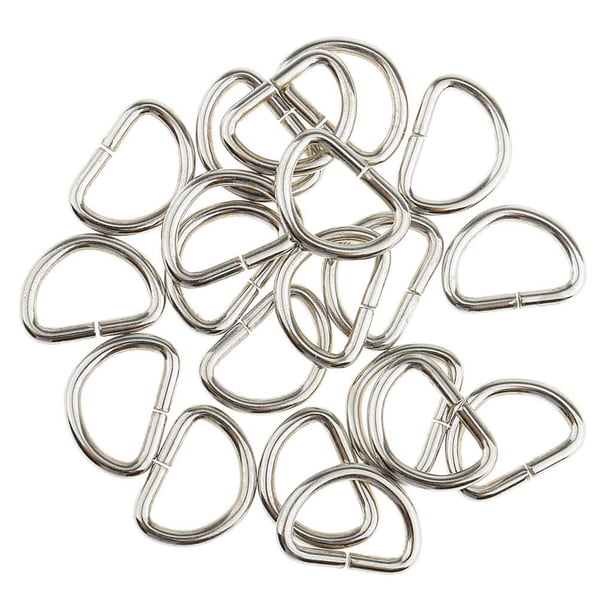 100 piezas de anillos en D de aleación para correas de correaje 12x8x1.8mm