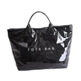 thumbnail image 3 of Bolsa de playa impermeable, bolsa de fin de semana informal, bolsa de supermercado, bolso de mano tipo hobo, bolso de hombro Negro, 3 of 9
