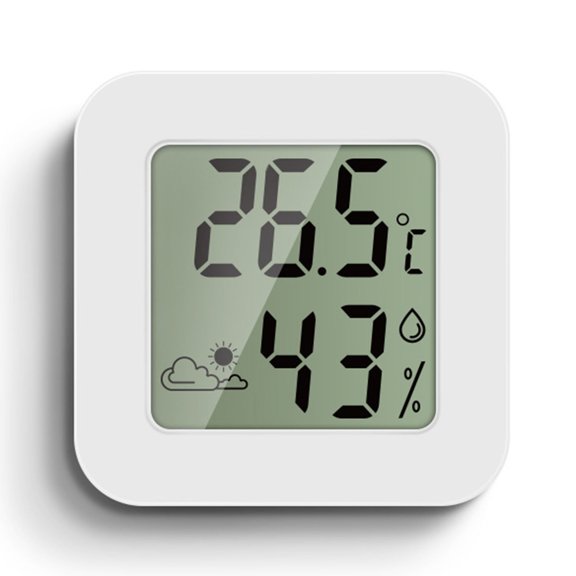 Thermometer humidity meter indoor mini LCD display time temperature for indoor