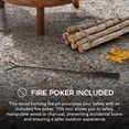 thumbnail image 2 of SUNJOY 28 Inch Fire Pit BBQ With Cooking Grill Outdoor Wood Burning,Metal Round FirePit Table for Backyard Patio Garden, 2 of 10
