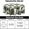 thumbnail image 2 of Winter Tablecloth Round 60 Inch - Xmas Buffalo Plaid Table Cloth Forest Gingham Table Cover for Farmhouse Holiday Kitchen Dining Party, 2 of 7