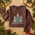 thumbnail image 2 of Christmas T-Shirts And Sweatshirts, Women'S Sweatshirts, Long-Sleeved Pullover Sweatshirts, Women'S Long-Sleeved Tops, Fashion Print Design, Comfortable Wear,Brown,2XL, 2 of 5