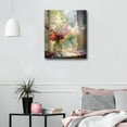 thumbnail image 3 of HFDF Colorful Flower Canvas Wall Art, Watercolor Floral Bathroom Wall Decor, Spring Nature Wall Painting, Multicolor Botanical Art Print for Living Room, Bedroom, Office 8x10inch Framed, 3 of 7