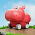 thumbnail image 7 of Loespoir Cute Pet Animals Press Car Toy with Hippopotamus Design, Inertia Powered for Easy Play, Interactive Vehicle, Gift for Birthday and Holiday, Motor Skills Development(Red), 7 of 7