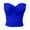 Blue, variant on Elegant Strapless Solid Color Knit Top for Women Stretchable Tube Bandeau Bra Crop Tops for Casual or Party Wear Womens Plus Size Tops Orange XXL