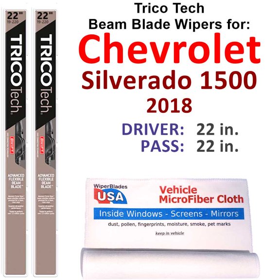 2018 Chevrolet Silverado 1500 Beam Blade Wipers (Set of 2)