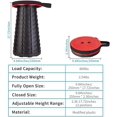 thumbnail image 2 of KAERMU Portable Collapsible Stool Camping Chair, Black-red Plastic, 2.54 lb, 2 of 7