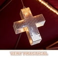 thumbnail image 3 of BESTYASH Adorno Colgante En Forma De Cruz Con Bola Disco Reflectante Para De Eventos Y Hogar, 3 of 8