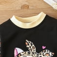 thumbnail image 5 of NIEWTR Toddler Baby Girl Clothes Outfits Ribbed Long Sleeve Pullover Sweatshirts Pants Girl Outfit Set Toddler Girl Outfit For 1t 2t 3t 4t 5t 6t,3 Years, 5 of 7