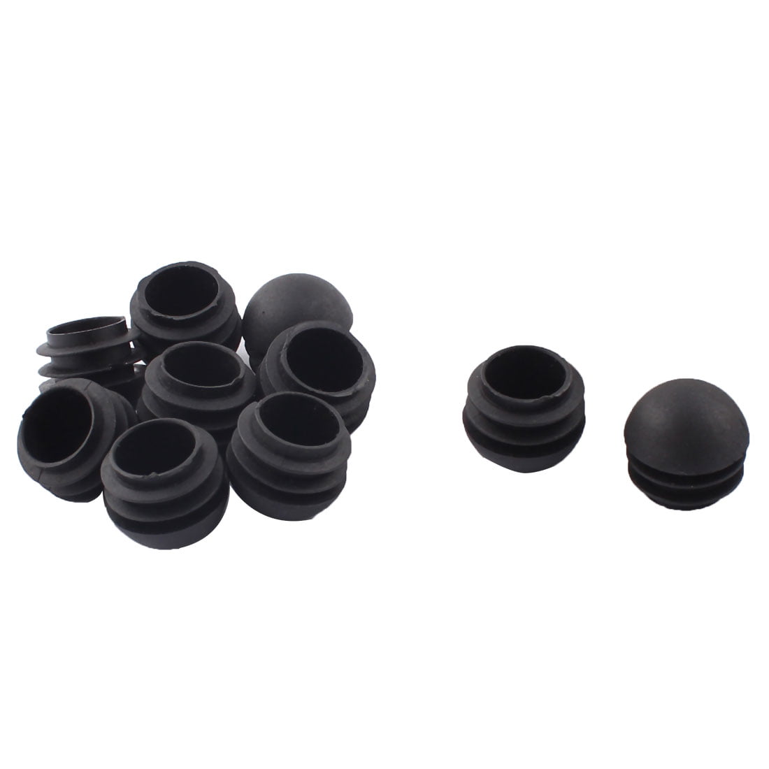 4 Black Plastic Blanking End Caps For Round Tube 19mm 