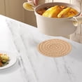 thumbnail image 1 of Yttmshdga BBQ Mat Fire Mat Cotton Rope Woven Meal Mat Circular Cotton Thread Woven Cup Mat Pot Mat Kitchen Table Thickened Insulation Mat, 1 of 4