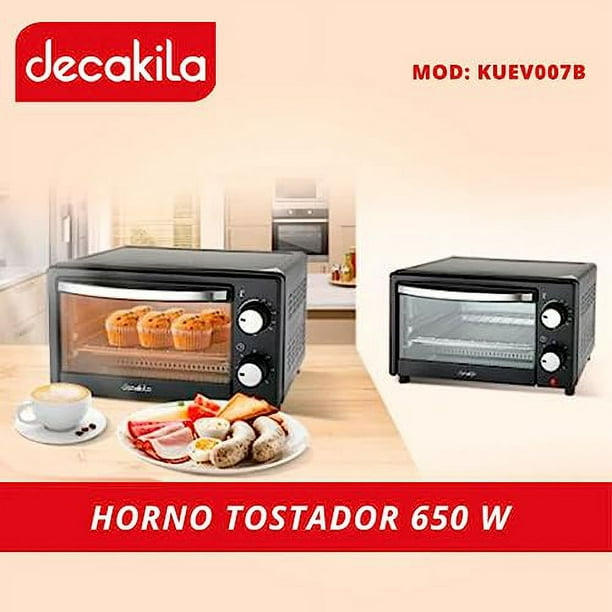 HORNO TOSTADOR 10L 650 WATTS Decakila KUEV007/B Bodega Aurrera