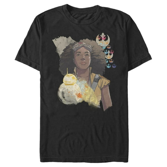 Men's Star Wars: The Rise of Skywalker Jannah Brushstroke  Graphic Tee Black 3X Large