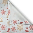 thumbnail image 3 of Ambesonne Ho Ho Ho Kitchen Curtains, Snowflakes Santa Phrase, 55"x36", Warm Taupe and Dark Salmon, 3 of 3