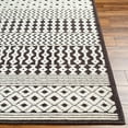 thumbnail image 5 of Hauteloom Drago Living Room, Bedroom Machine Washable Area Rug - Bohemian Modern Farmhouse - Moroccan Transitional - Black, White, Gray - 3'3" x 5', 5 of 9