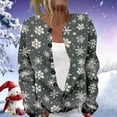 thumbnail image 2 of Tiweut Womens Casual Cardigans Christmas Santa Snowflake Graphic Button Down Cozy Fall Winter Holiday Long Sleeve Loose Fit Outwear Tops Grey,S, 2 of 4