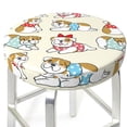 thumbnail image 3 of Susaid Cute Bull Dog Print Elastic Bar Stool Cover Personalized Washable Stool Cover for Barbershop Home Bar Kitchen-13 inch, 3 of 7