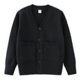 thumbnail image 6 of Kids' V-Neck Knitted Cardigan Cotton Sweater with Pockets for Boys and Girls, 6 of 14