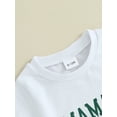 thumbnail image 6 of Elippeo Baby Shorts Set 3M 6M 12M 18M 24M 3Y St Patricks Day Short Sleeve Crew Neck Letters Print T-shirt with Plaid Shorts 2-piece Outfit, 6 of 10