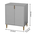 thumbnail image 5 of Fangsheng Storage Cabinet, Modern Accent Buffet Cabinet, Free Standing Sideboard Storage with 2 Door, Wood Sideboard for Bedroom, Living Room, Kitchen, Office or Hallway (Gray), 5 of 8