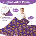 thumbnail image 3 of Halloween Witch Hat Bat Pattern Toddler Nap Mats for Kids Preschool,50"x20" Sleeping Mat Bag or Kids,Toddler Sleeping Bag,Toddler Nap Mat or Daycare, 3 of 6