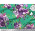 thumbnail image 3 of Soimoi polyester Crepe Fabric Leaves & Rose Flower Decor Fabric Printed Yard 52 Inch Wide, 3 of 3
