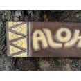 thumbnail image 2 of Aloha Sign w/ Tribal Design 24" - Hand Carved/Painted |#bds1200160, 2 of 2