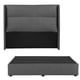thumbnail image 1 of Box Base Cama King Size + Cabecera Becca Gris Oscuro, 1 of 8