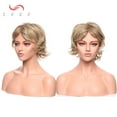 thumbnail image 2 of SEGO Long Curly Synthetic Hair Wig with Bangs Short Fluffy Wigs Full Head Heat Resistance Hair Wig for Women, 2 of 5