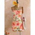 thumbnail image 6 of Women Boho Floral‑Print Spaghetti‑Strap Bodycon Mini Dress, Sleeveless Drawstring Slit‑Hem Elegant Summer Vacation Short Dress, 6 of 6