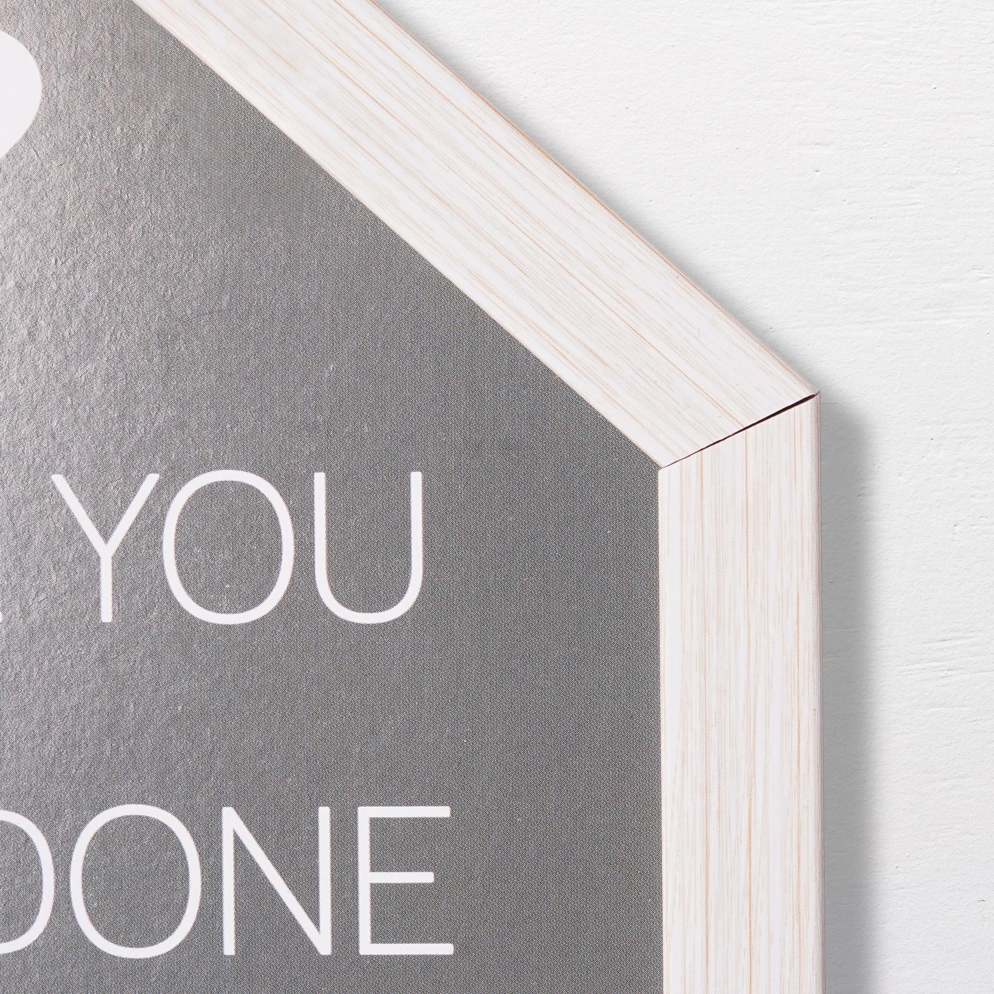 (2 pack) Crystal Art Gallery Be Done in Love Typographic House-Shaped Framed Wall Plaque Art - 8" x 6"