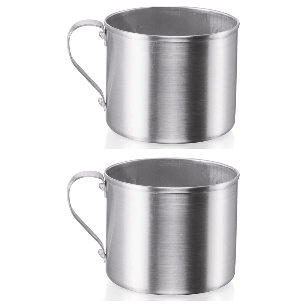 Stovetop Use Or Camping 0.7 Quart Aluminum Mug Safe Outdoor Silver NEW FREE SHIP 