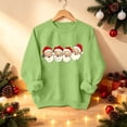 thumbnail image 5 of Qzwdhjm Girls Christmas Sweatshirts Xams Santa Cute Crewneck Sweatshirt with Thin Fleece Long Sleeve Graphic Winter Pullovers 2-15 Year, 5 of 9