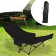 thumbnail image 1 of Silla de salón plegable para acampar 4 equipos ángulo ajustable para caminar el césped afuera Negro, 1 of 8