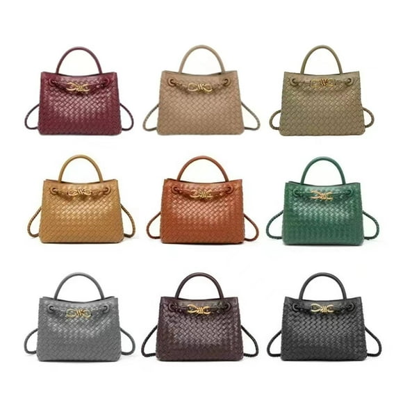 LHSHID Woven Bag for Women Vegan Leather Small Tote Purse Top Handle Bag Woven Shoulder Bag Crossbody Satchel Bags Bowknot Satchel