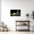 thumbnail image 3 of Buddha Canvas Wall Art Lotus Flowers Zen Stone Pictures Spa Painting Prints Office Decor for Spiritual Meditation Yoga Room Framed(3, (12.00" x 18.00")), 3 of 6