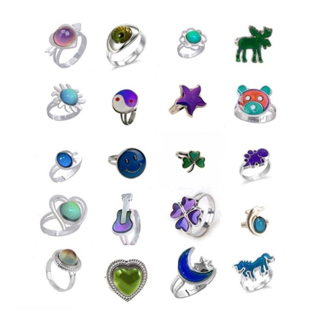 Sonducket anillos de humor color cambiable accesorios para dedos Joyería Formas múltiples