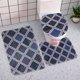 thumbnail image 1 of Juego de 3 alfombras de baño gruesas (liquidación): alfombra de baño + tapete de contorno + funda para asiento de inodoro, microfibra suave y extralarga, absorbente de agua y antideslizante., 1 of 7