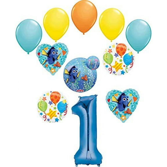 Finding Dory 1st Birthday Party Supplies Balloon Bouquet Decorations