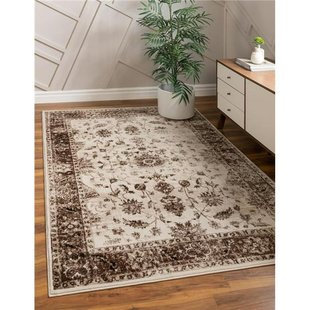 Unique Loom 3134748 Tapis Rectangulaire 7 x 10 Pi. de Lincoln Rushmore&44; Brun Chocolat