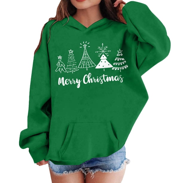 Sudadera con capucha para niñas y niños, sudadera de manga larga con cuello redondo y estampado de moda, jersey con bolsillo, sudadera de poliéster para niñas